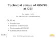 Technical status of RISING  at GSI