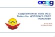 Supplemental Rule 002: Rules for AS9104/1:2012 Transition