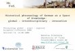 Historical phraseology of German as a Space of Knowledge:  global – interdisciplinary - innovative
