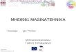 MHE0061 MASINATEHNIKA Koostaja: Igor Penkov  Mehhatroonikainstituut Tallinna Tehnikaülikool