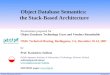 Object Database Semantics:  the Stack-Based Architecture