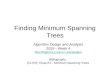 Finding Minimum Spanning Trees