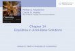 Chapter 14  Equilibria in Acid-Base Solutions