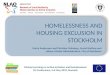 Homelessness and housing exclusion in  stockholm