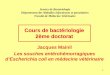 Jacques Mainil Les souches entérohémorragiques d’Escherichia coli en médecine vétérinaire