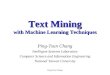 Text Mining with Machine Learning Techniques