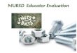 MURSD   Educator Evaluation