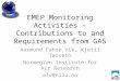 EMEP Monitoring Activities – Contributions to and Requirements from GAS