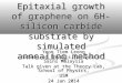 Epitaxial growth of  graphene  on 6H-silicon carbide substrate by simulated annealing method