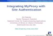 Integrating MyProxy with  Site Authentication