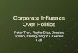 Corporate Influence Over Politics