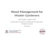 Weed Management for Master Gardeners