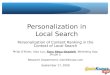 Personalization in Local Search