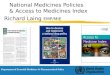 National Medicines Policies & Access to Medicines Index