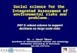 Social science for the  Integrated Assessment of environmental risks and problems