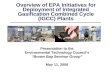 Overview of EPA Initiatives for Deployment of Integrated Gasification Combined Cycle (IGCC) Plants