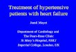 Treatment of hypertensive patients with heart failure