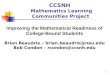 CCSNH   Mathematics Learning Communities Project