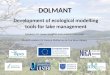 DOLMANT  Development of ecological modelling tools for lake management