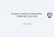 Design & Analysis of Algorithms  COMP 482 / ELEC 420 John Greiner