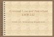 Criminal Law and Procedure LWB 232