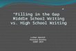 “Filling in the Gap”  Middle School Writing vs. High School Writing