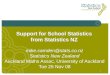 Support for School Statistics from Statistics NZ