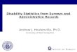 Disability Statistics from Surveys and  Administrative Records