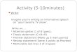 Activity (5-10minutes)