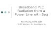 Broadband PLC Radiation from a Power Line with Sag