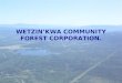 WETZIN’KWA COMMUNITY FOREST CORPORATION