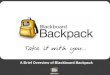 A Brief Overview of Blackboard Backpack