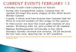 CURRENT EVENTS FEBRUARY 13