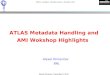 ATLAS Metadata Handling and AMI Wokshop Highlights