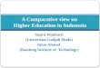 A  Comparative view  on H igher  E ducation in  I ndonesia
