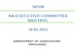 NFSM 9th EXECUTIVE COMMITTEE MEETING  16-05-2012