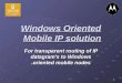 Windows Oriented Mobile IP solution