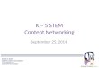K  – 5  STEM Content Networking