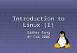 Introduction to Linux ( I )
