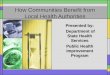 How Communities Benefit from Local Health Authorities