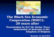 The Black Sea Economic Cooperation (BSEC):  20 years after