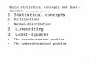 Basic statistical concepts and least-squares.  Sat05_61, 2005-11-28