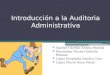 Introducción a la Auditoria Administrativa