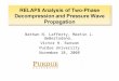RELAP5 Analysis of Two-Phase Decompression and Pressure Wave Propagation