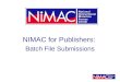 NIMAC for Publishers:  Batch File Submissions