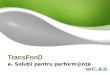 TransFonD e- Soluţii pentru perform @ nţă