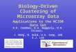 Biology-Driven Clustering of Microarray Data