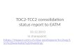 TDC2-TCC2 consolidation status report to EATM