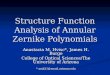 Structure Function Analysis of Annular Zernike Polynomials