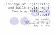College of Engineering and Built Environment Teaching Fellowship Report